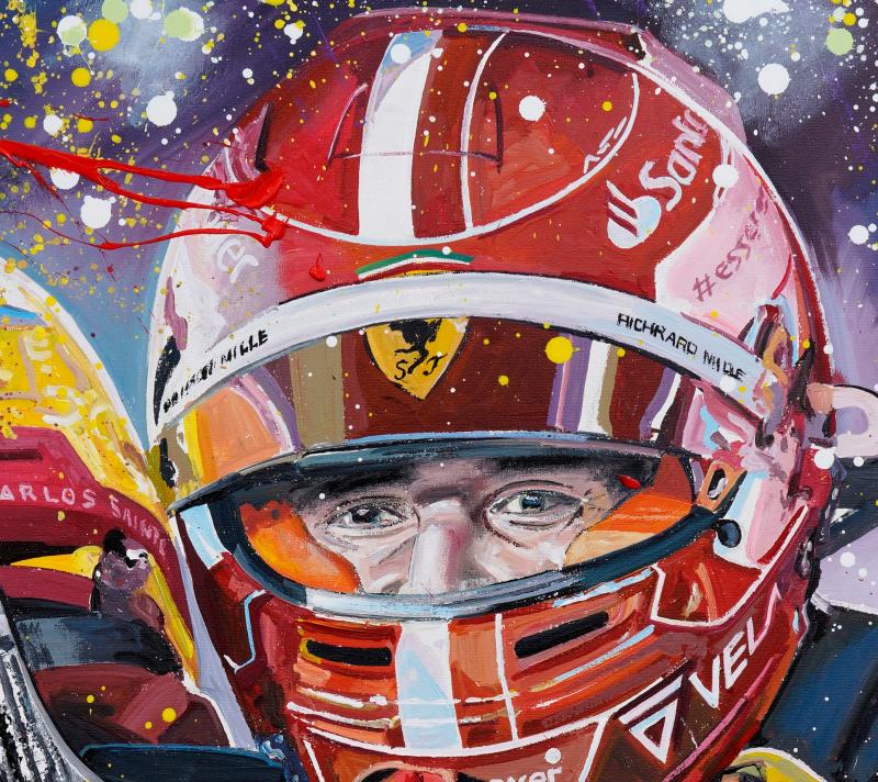 Charles Leclerc and Carlos Sainz | Victory Bahrain 1-2 | Framed Giclee